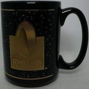 Star Trek 30 Years 1996 Vintage Black Gold Coffee Mug